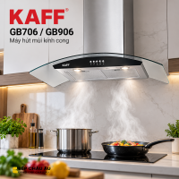 Máy Hút Mùi Kính Cong KAFF GB706 / GB906 Inox Kính Đen 1000m³/h