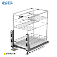 KỆ GIA VỊ NAN DẸT INOX 304 RAY GIẢM CHẤN BGKGV01