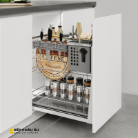 Giá Dao Thớt Nan Dẹt Inox Mờ EUROGOLD 304 – Hệ Dẫn Hướng Chống Rung