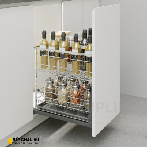 KỆ ĐỰNG GIA VỊ NAN DẸT INOX 304  Euplus EV bề mặt điện hóa Inox 304