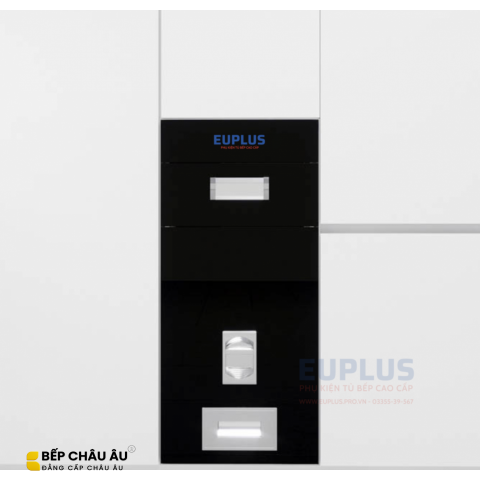 THÙNG GẠO EUPLUS B30 MẶT GƯƠNG TRẮNG - ĐEN