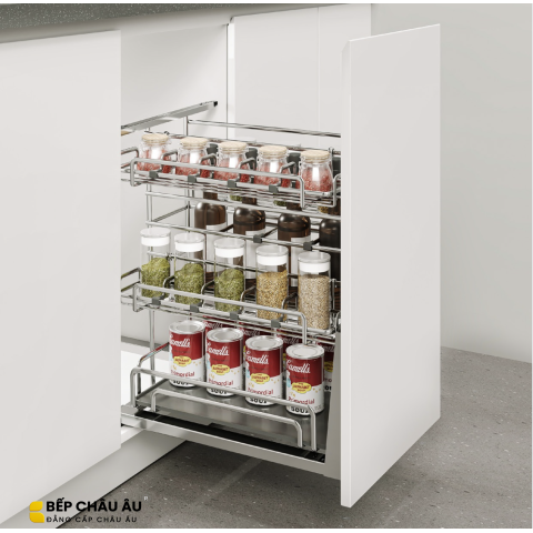 Giá Gia Vị Nan Oval EUROGOLD Inox 304 – Ray Giảm Chấn