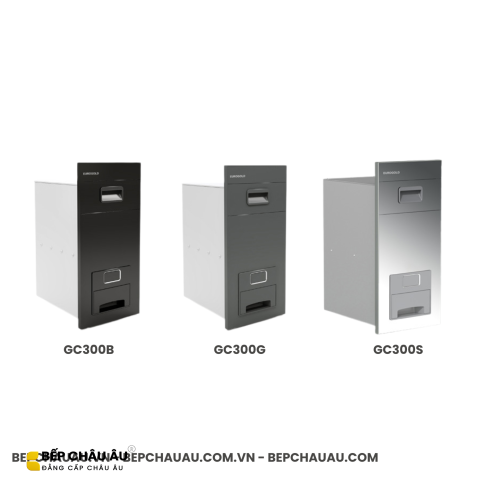 Thùng Gạo Gương Nút Nhấn EUROGOLD GC300 – 3 Màu Đen, Ghi, Bạc