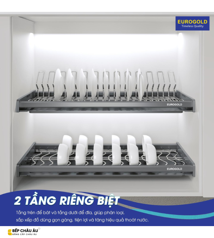 Giá Bát Cố Định Nan Oval EUROGOLD Inox SUS304 Cao Cấp 