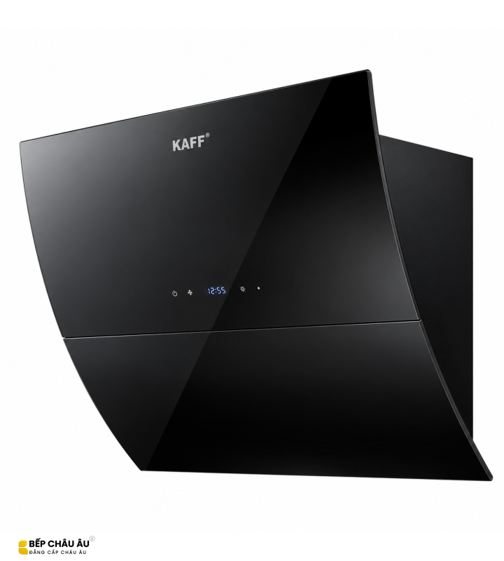 Máy Hút Mùi KAFF KF-LUX-AT70H-BK / AT90H-BK Kính Vát Cong Tự Động