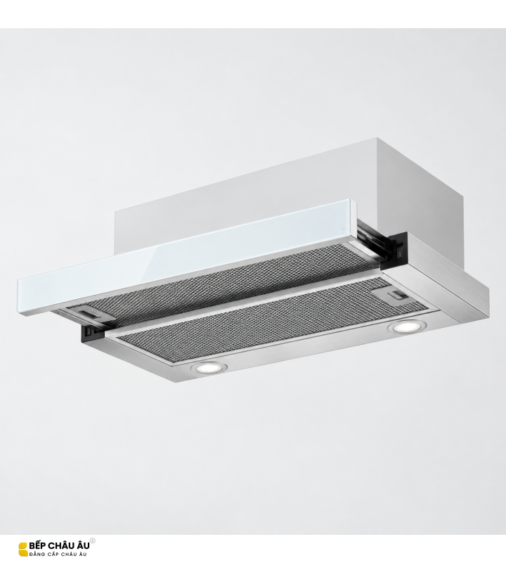 Máy Hút Mùi Âm Tủ KAFF KF-TL7001W Kính Phối Inox, Cảm Ứng 750m³/h