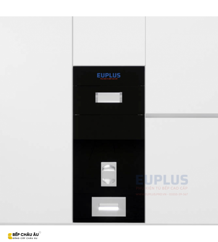 THÙNG GẠO EUPLUS B30 MẶT GƯƠNG TRẮNG - ĐEN