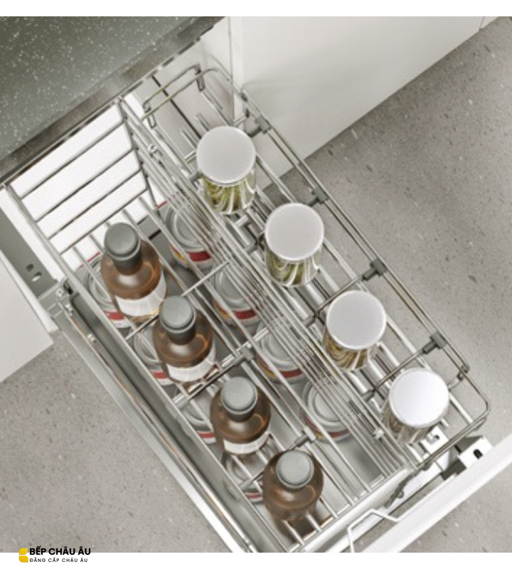 Giá Gia Vị Nan Oval EUROGOLD Inox 304 – Ray Giảm Chấn