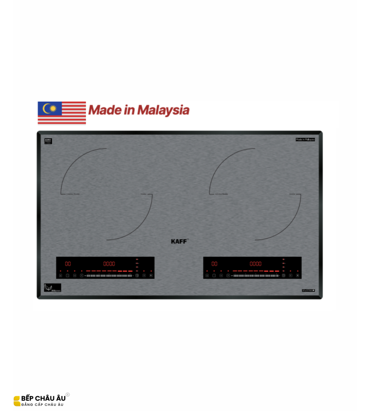 Bếp Từ Kaff KF-GT7003II 2 Vùng Nấu Inverter Malaysia – Mặt Kính Crystal Xám, Booster 3200W