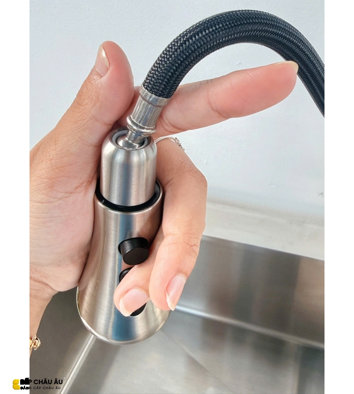 VÒI CHÉN NÓNG LẠNH DÂY RÚT CAO CẤP B-Gem - T07Riva 